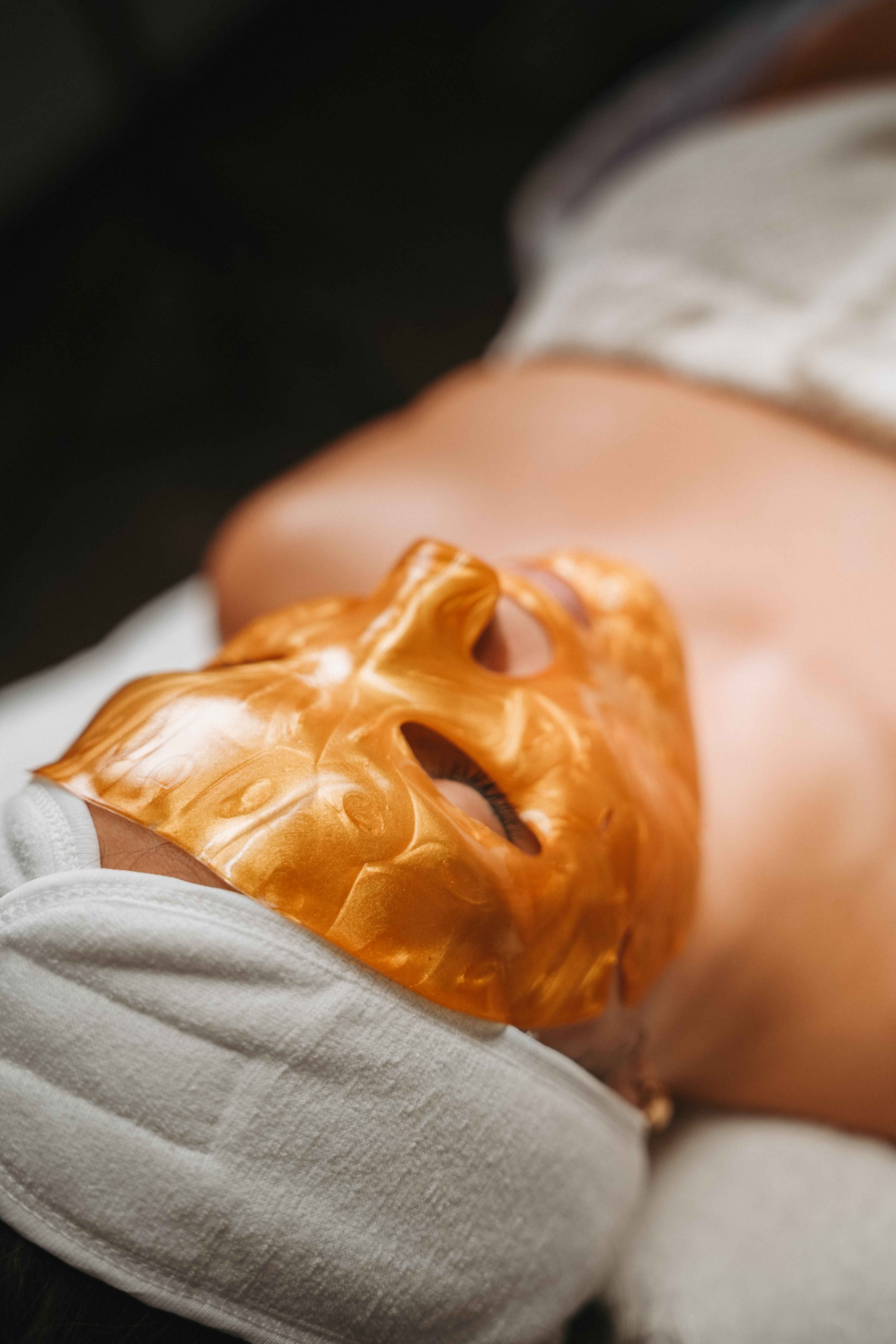 Luxurious gold facial mask treatment at Mana Medspa Honolulu